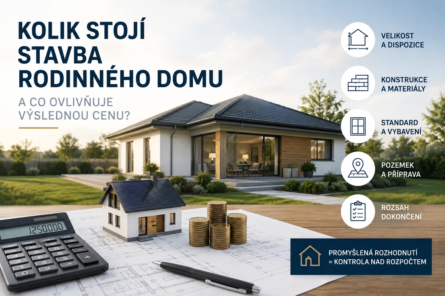 Kolik stojí stavba rodinného domu a co ovlivňuje výslednou cenu?